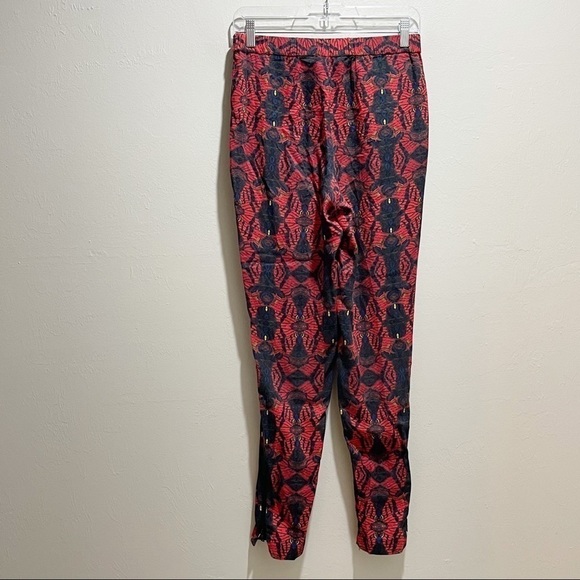 ALICE + OLIVIA Women’s Black Red ROMANTIC BUTTERFLY Print Elastic Waist Pants XS - Picture 3 of 10